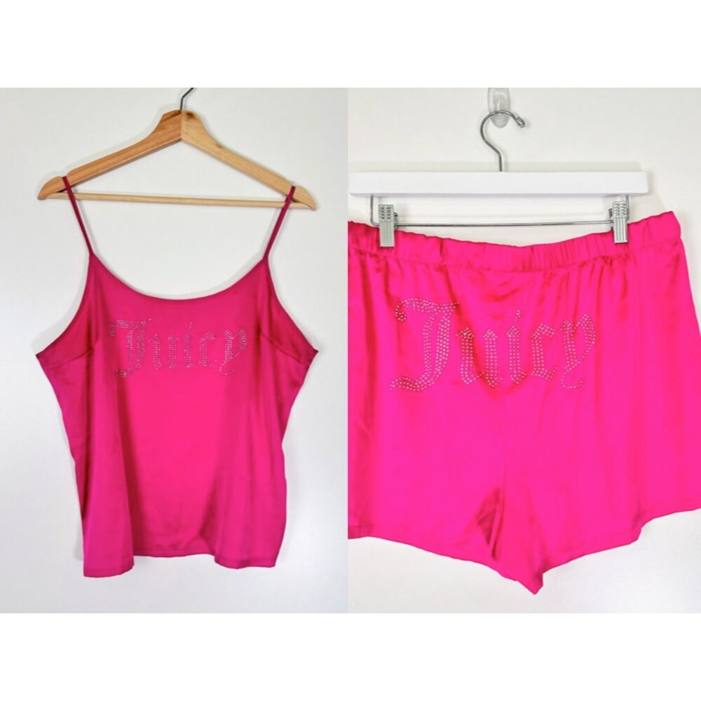 Juicy Couture Satin Rhinestone PJ Set Large